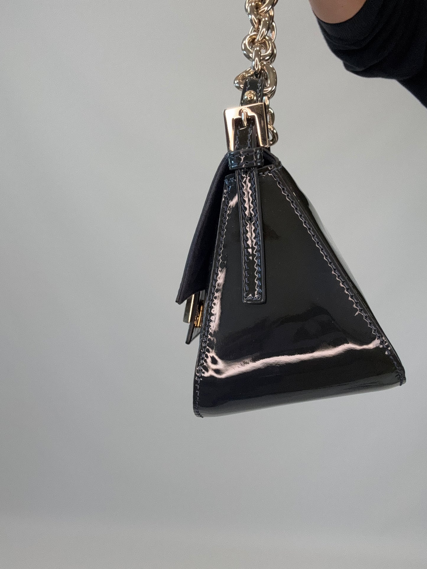 Fendi Mamma Baguette Patent Leather - Teal