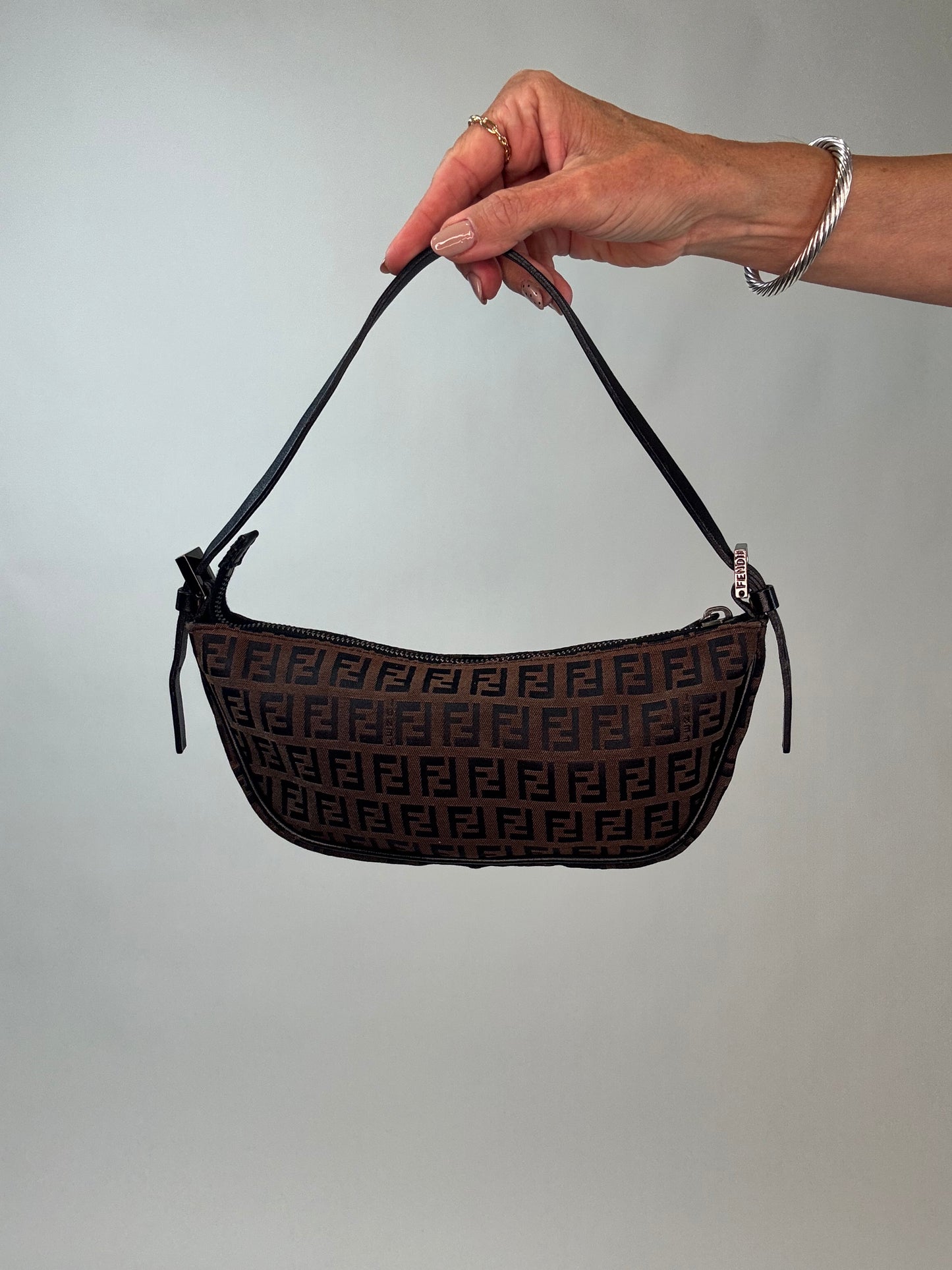 Fendi Zucca Half Moon Pochette