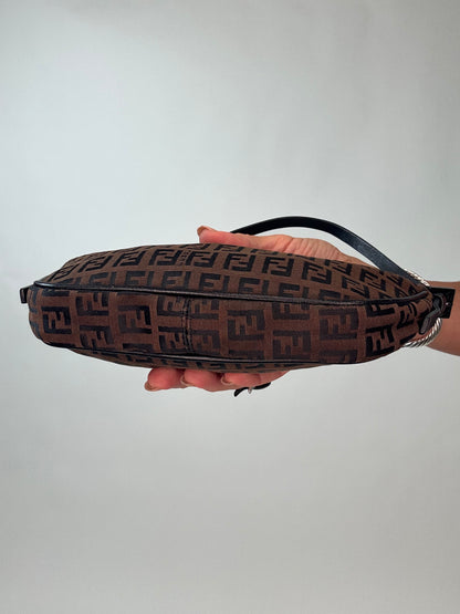 Fendi Zucca Half Moon Pochette