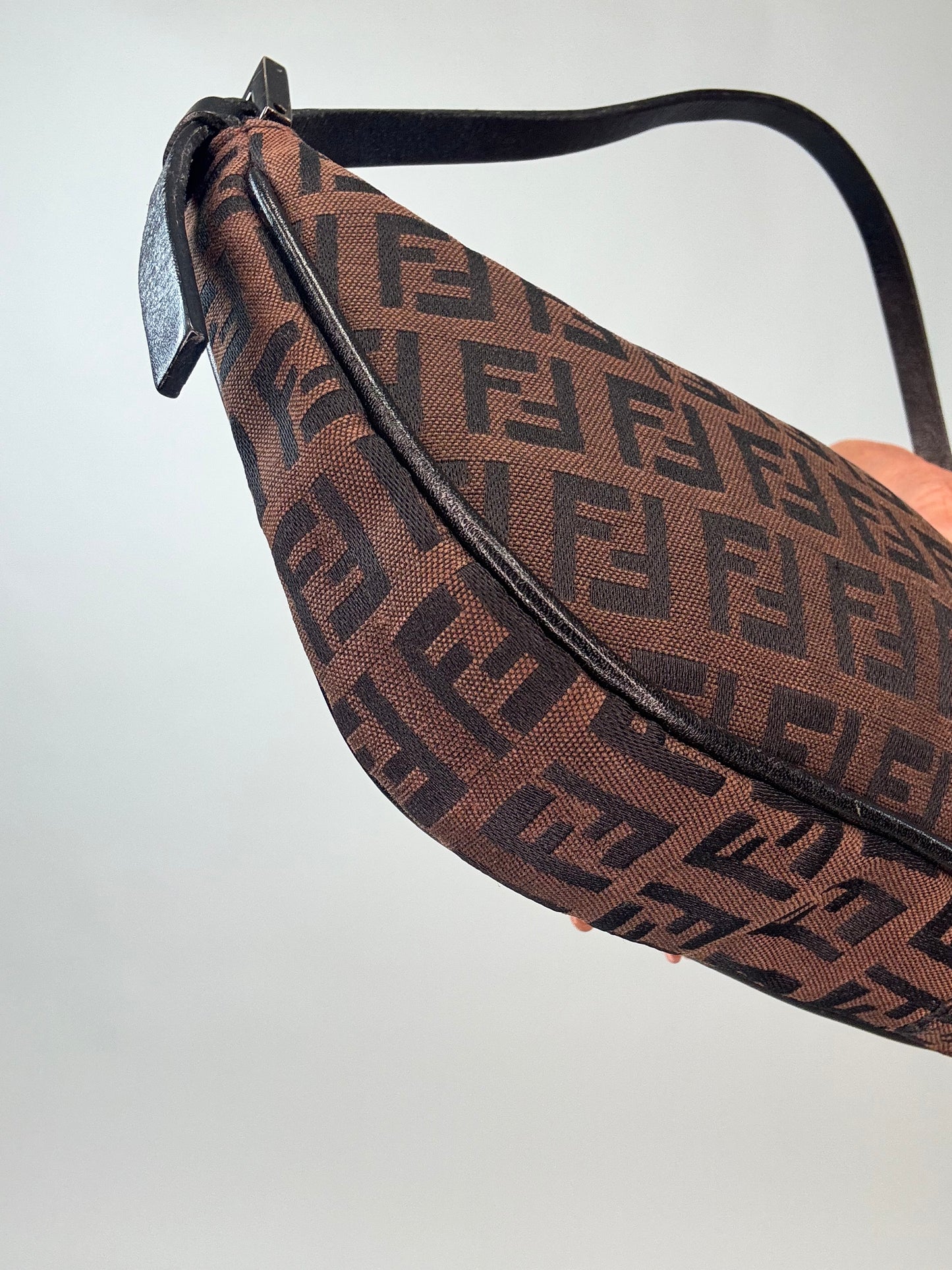 Fendi Zucca Half Moon Pochette