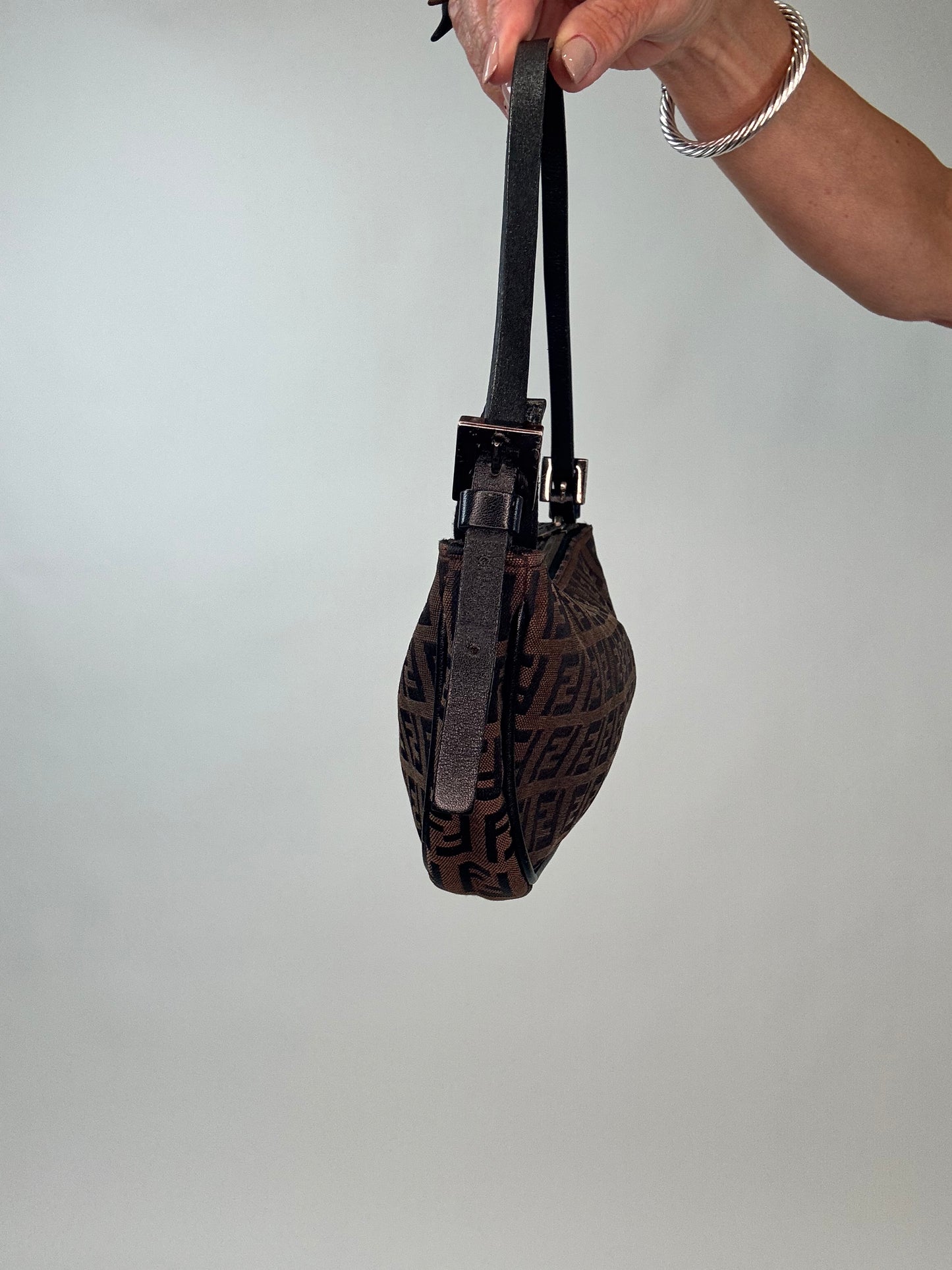 Fendi Zucca Half Moon Pochette