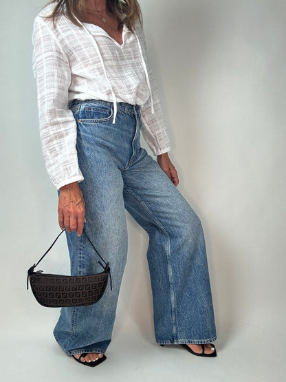 Fendi Zucca Half Moon Pochette