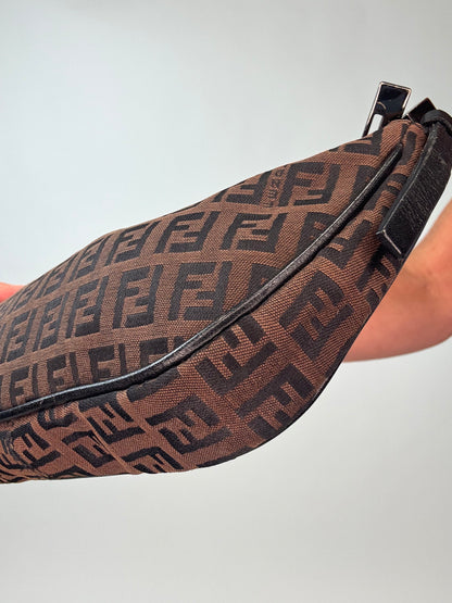 Fendi Zucca Half Moon Pochette