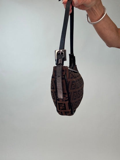 Fendi Zucca Half Moon Pochette
