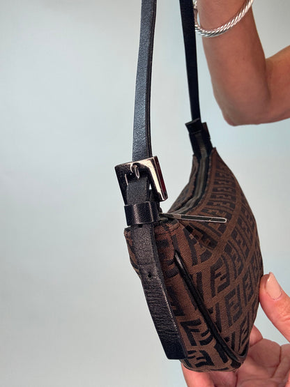 Fendi Zucca Half Moon Pochette