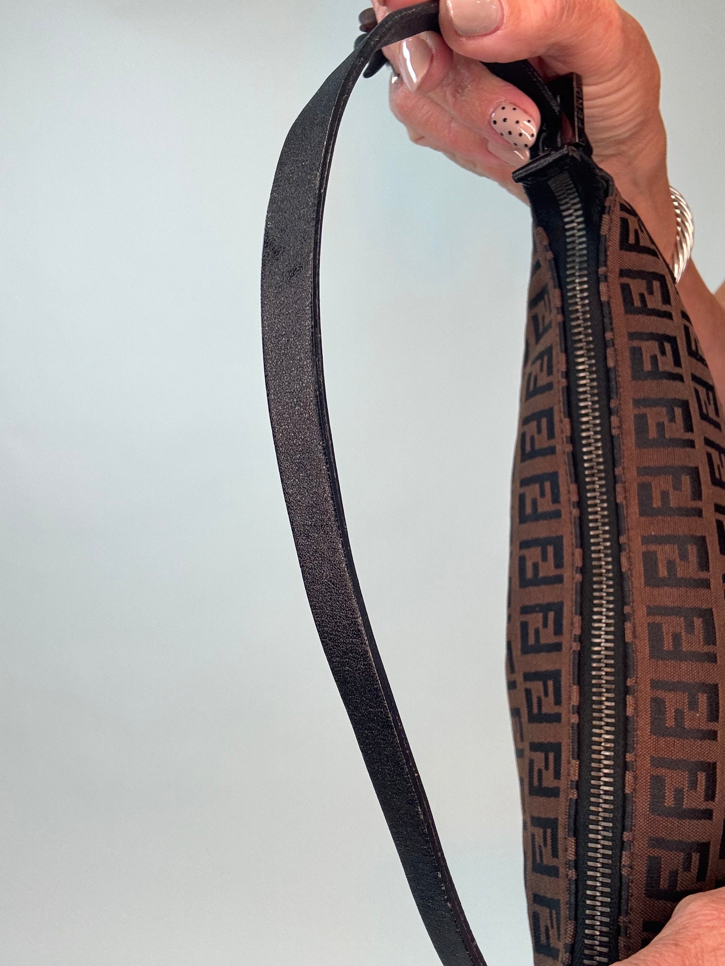 Fendi Zucca Half Moon Pochette