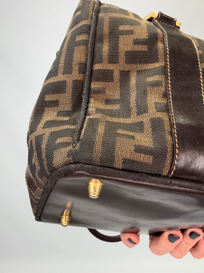 Fendi Zucca Two Way Boston Bag