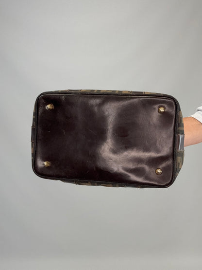 Fendi Zucca Two Way Boston Bag