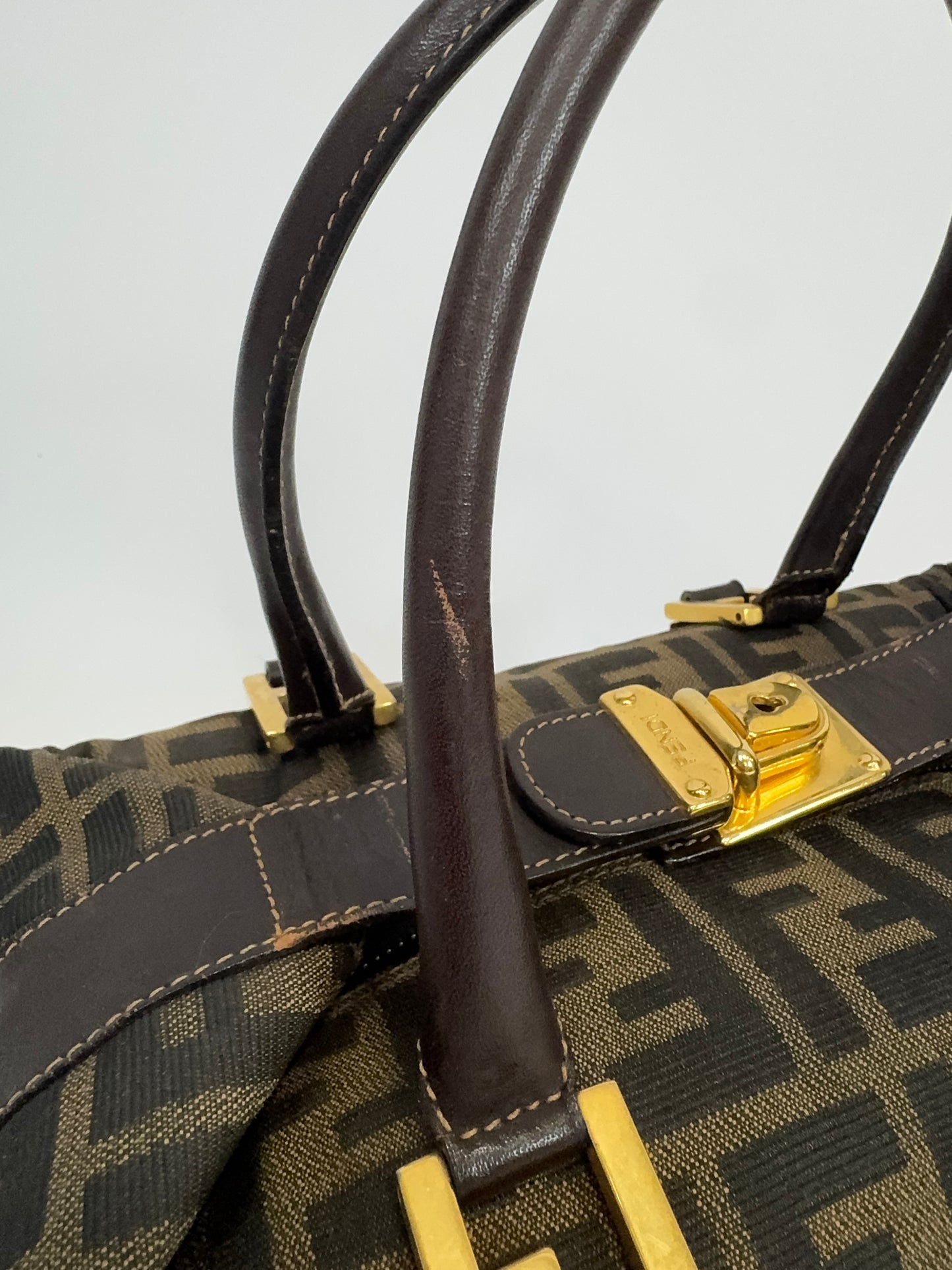 Fendi Zucca Two Way Boston Bag