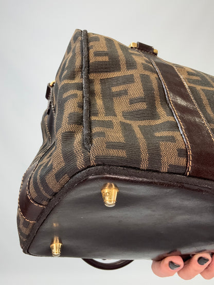 Fendi Zucca Two Way Boston Bag