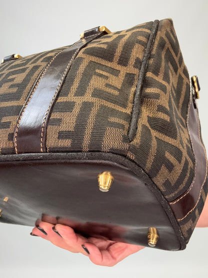 Fendi Zucca Two Way Boston Bag