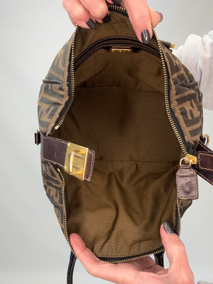 Fendi Zucca Two Way Boston Bag