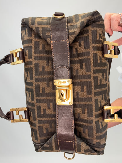 Fendi Zucca Two Way Boston Bag