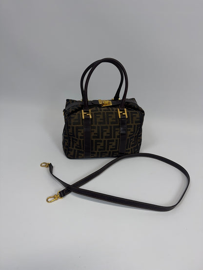 Fendi Zucca Two Way Boston Bag