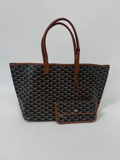 Goyard St Louis PM With Pouch - Black / Brown