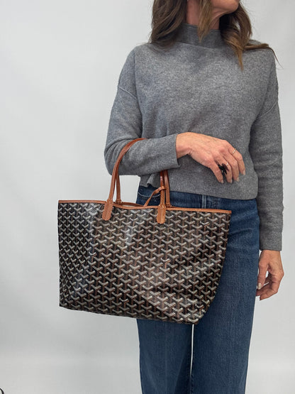 Goyard St Louis PM With Pouch - Black / Brown