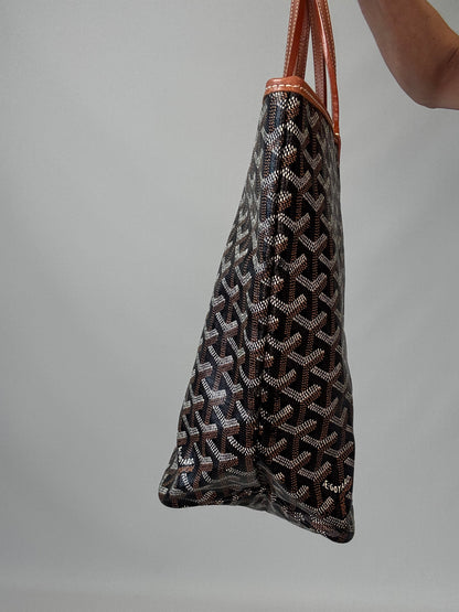 Goyard St Louis PM With Pouch - Black / Brown