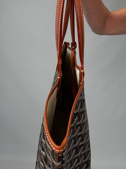 Goyard St Louis PM With Pouch - Black / Brown