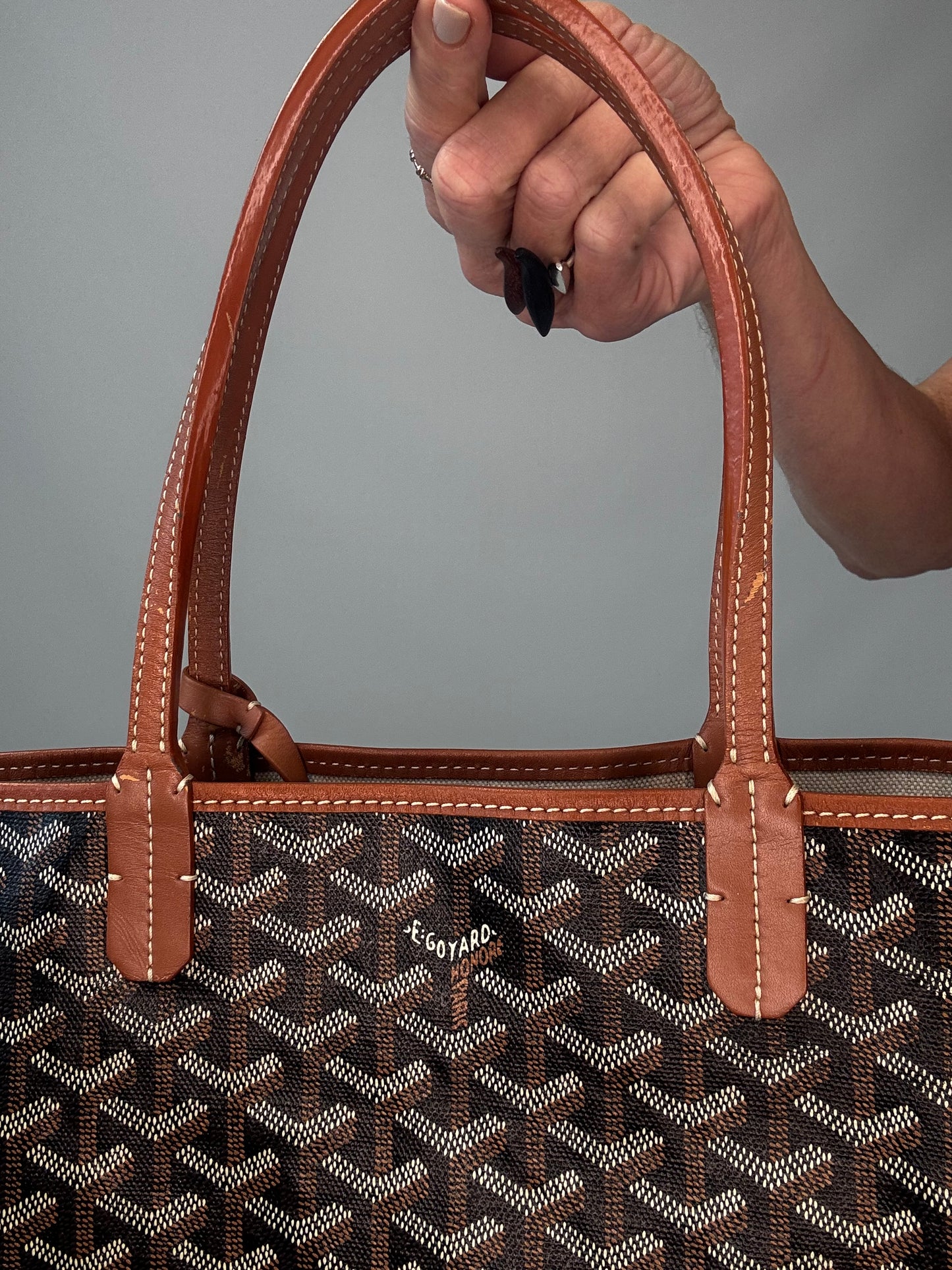 Goyard St Louis PM With Pouch - Black / Brown