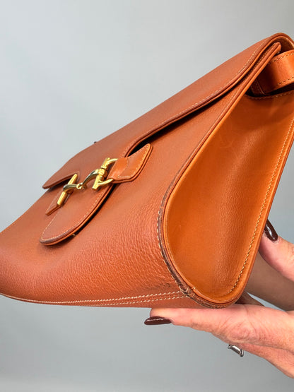 Gucci 1955 Horsebit Leather Bag- Burnt Orange - Vintage