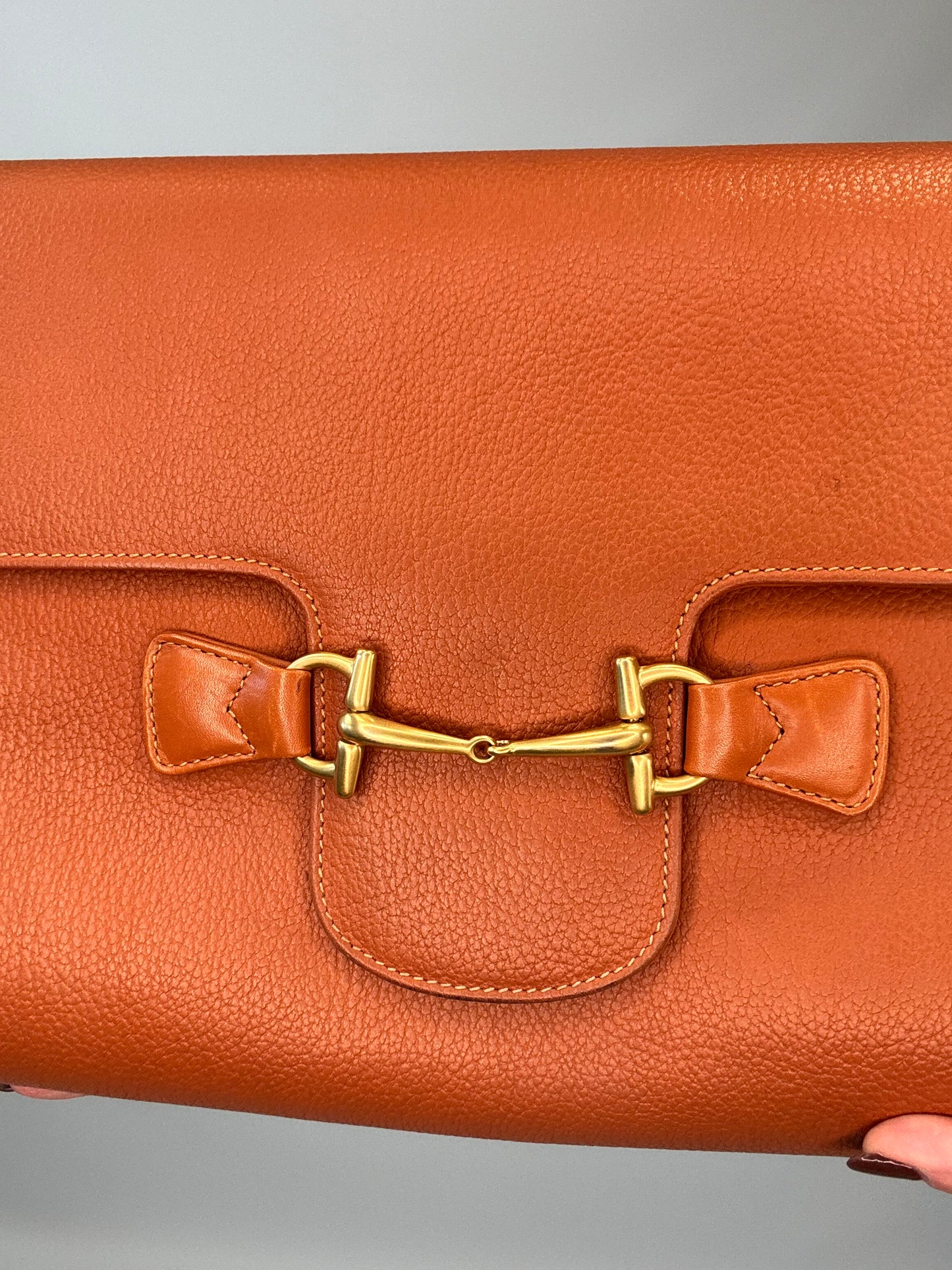 Gucci 1955 Horsebit Leather Bag- Burnt Orange - Vintage