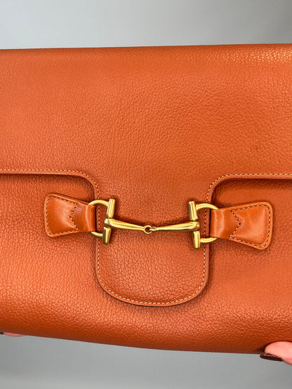 Gucci 1955 Horsebit Leather Bag- Burnt Orange - Vintage