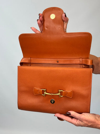 Gucci 1955 Horsebit Leather Bag- Burnt Orange - Vintage