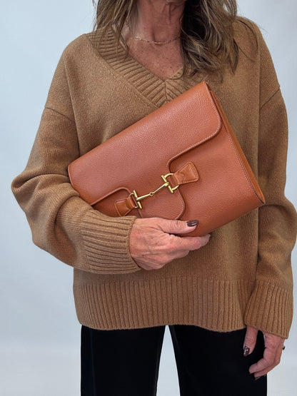 Gucci 1955 Horsebit Leather Bag- Burnt Orange - Vintage