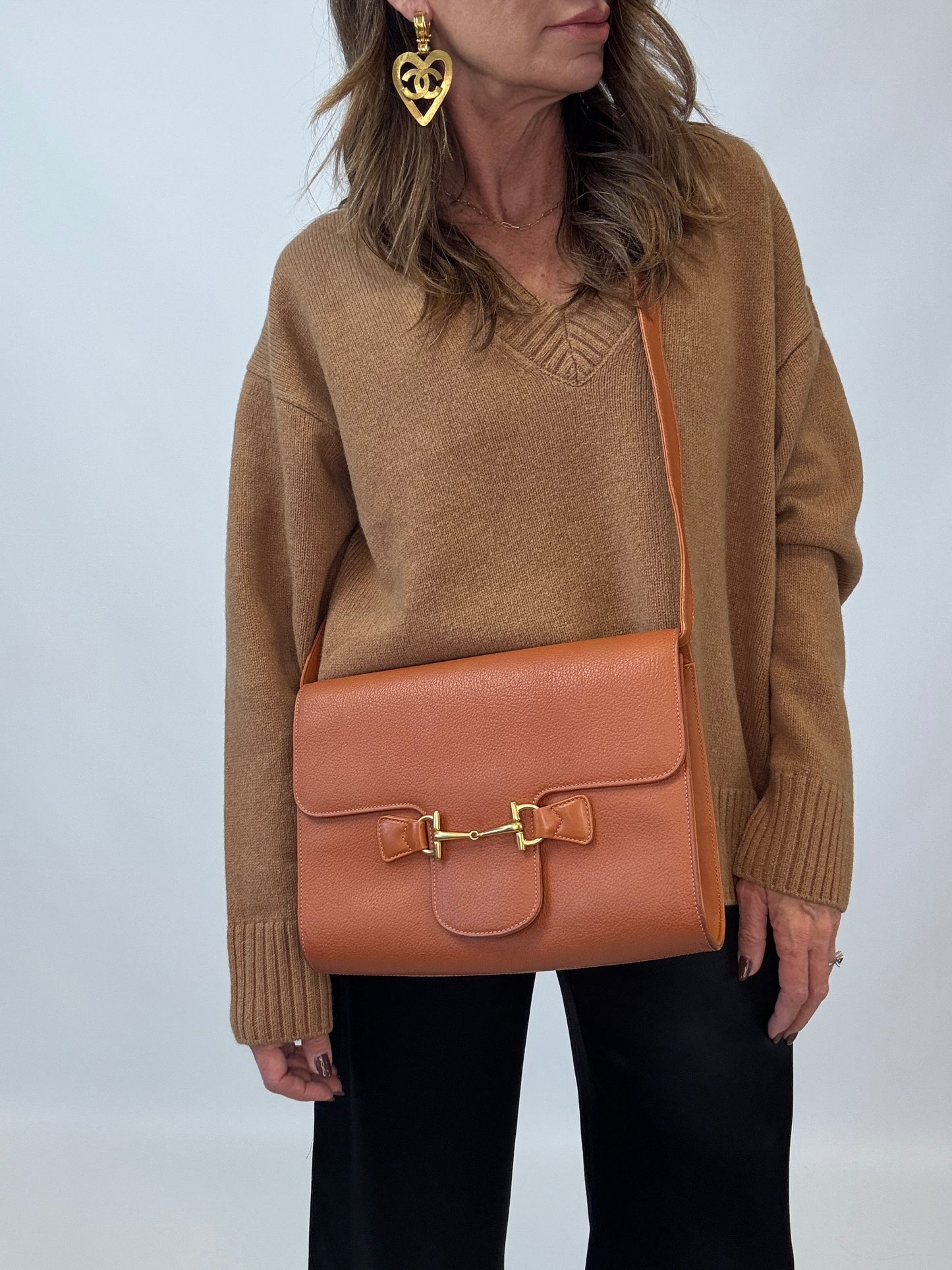 Gucci 1955 Horsebit Leather Bag- Burnt Orange - Vintage