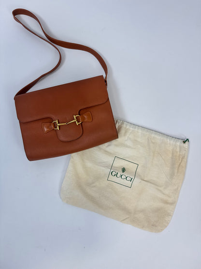 Gucci 1955 Horsebit Leather Bag- Burnt Orange - Vintage