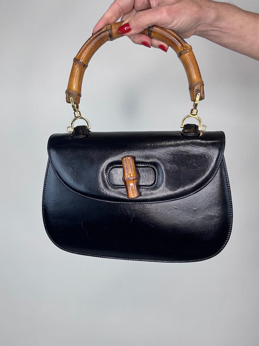 Gucci Bamboo 1947 Top Handle - Black