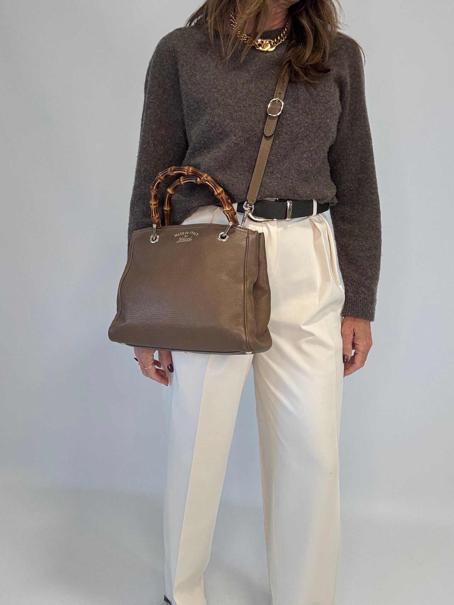 Gucci Bamboo Shopper Tote -Brown