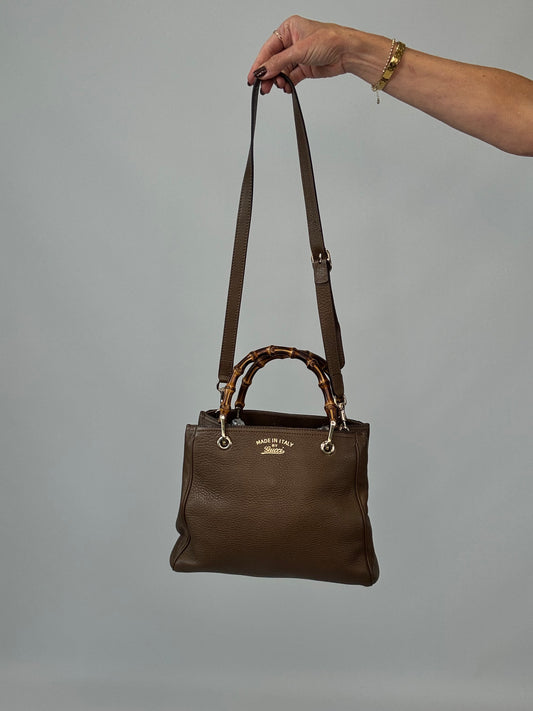 Gucci Bamboo Shopper Tote -Brown