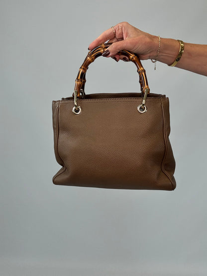 Gucci Bamboo Shopper Tote -Brown