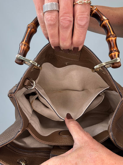 Gucci Bamboo Shopper Tote -Brown
