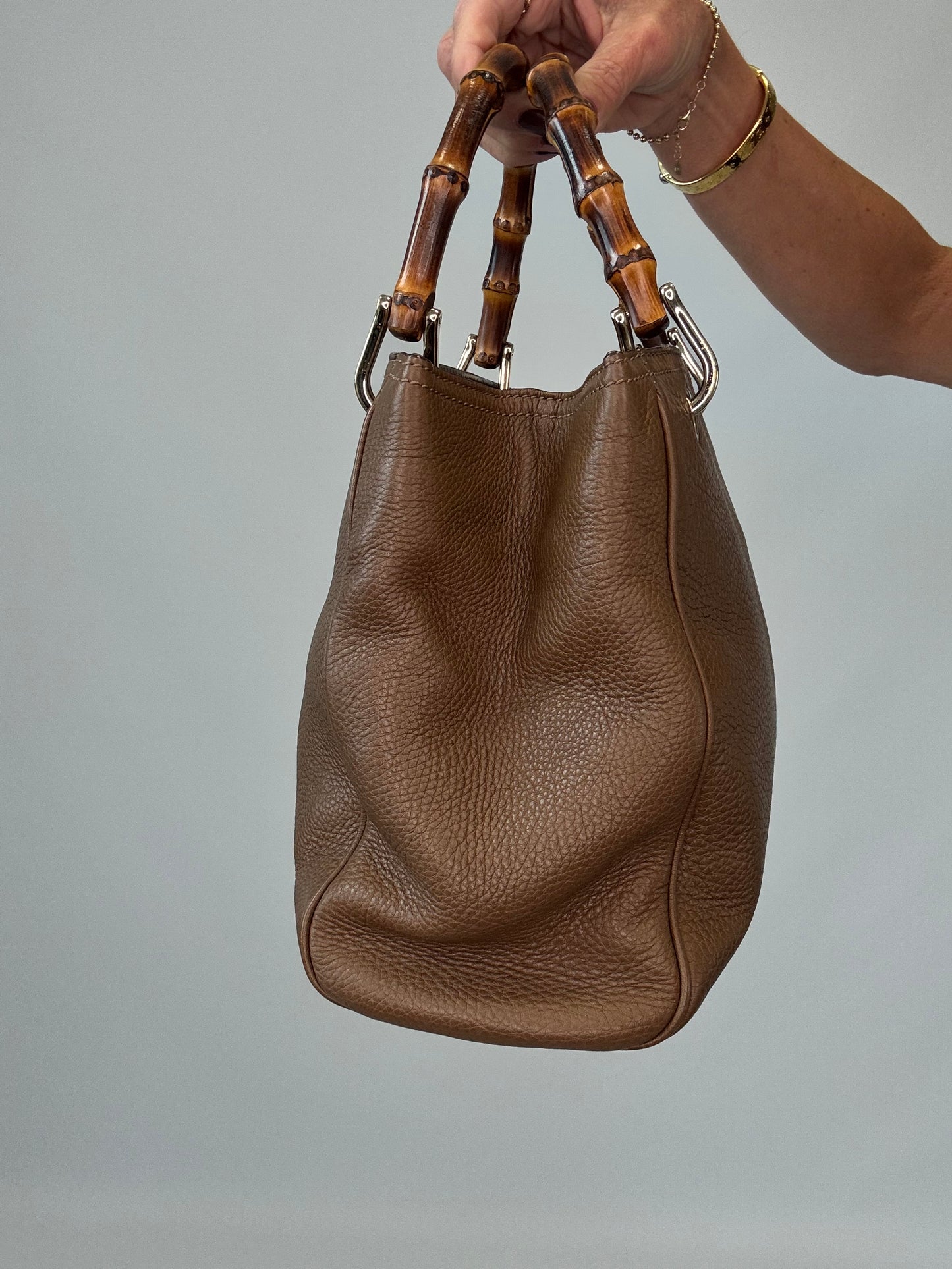 Gucci Bamboo Shopper Tote -Brown