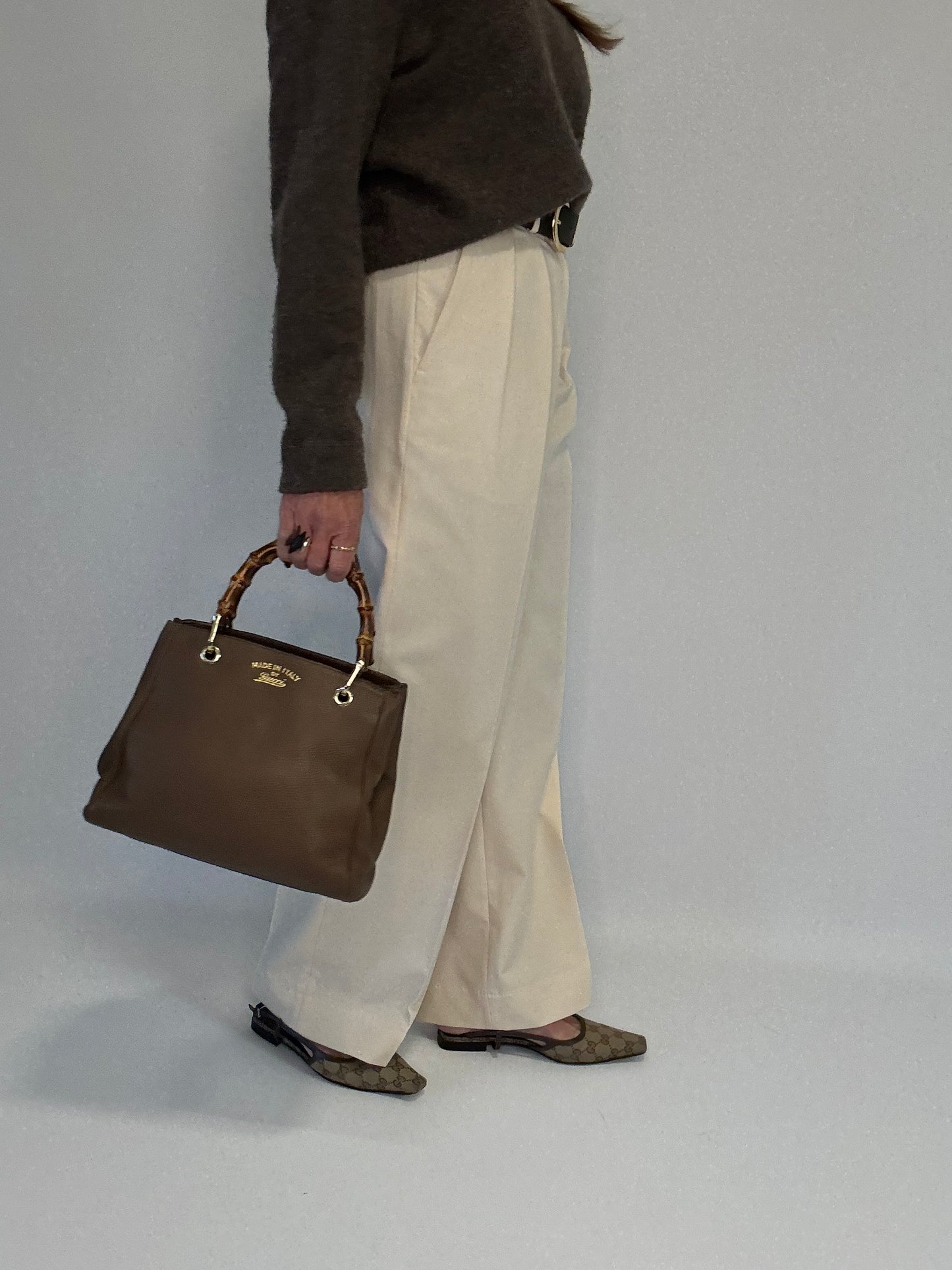 Gucci Bamboo Shopper Tote -Brown