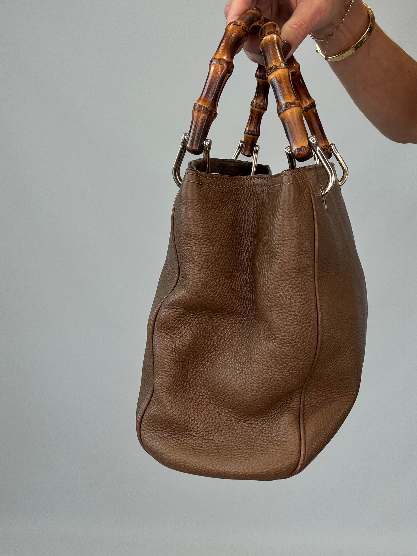 Gucci Bamboo Shopper Tote -Brown