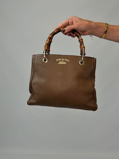 Gucci Bamboo Shopper Tote -Brown