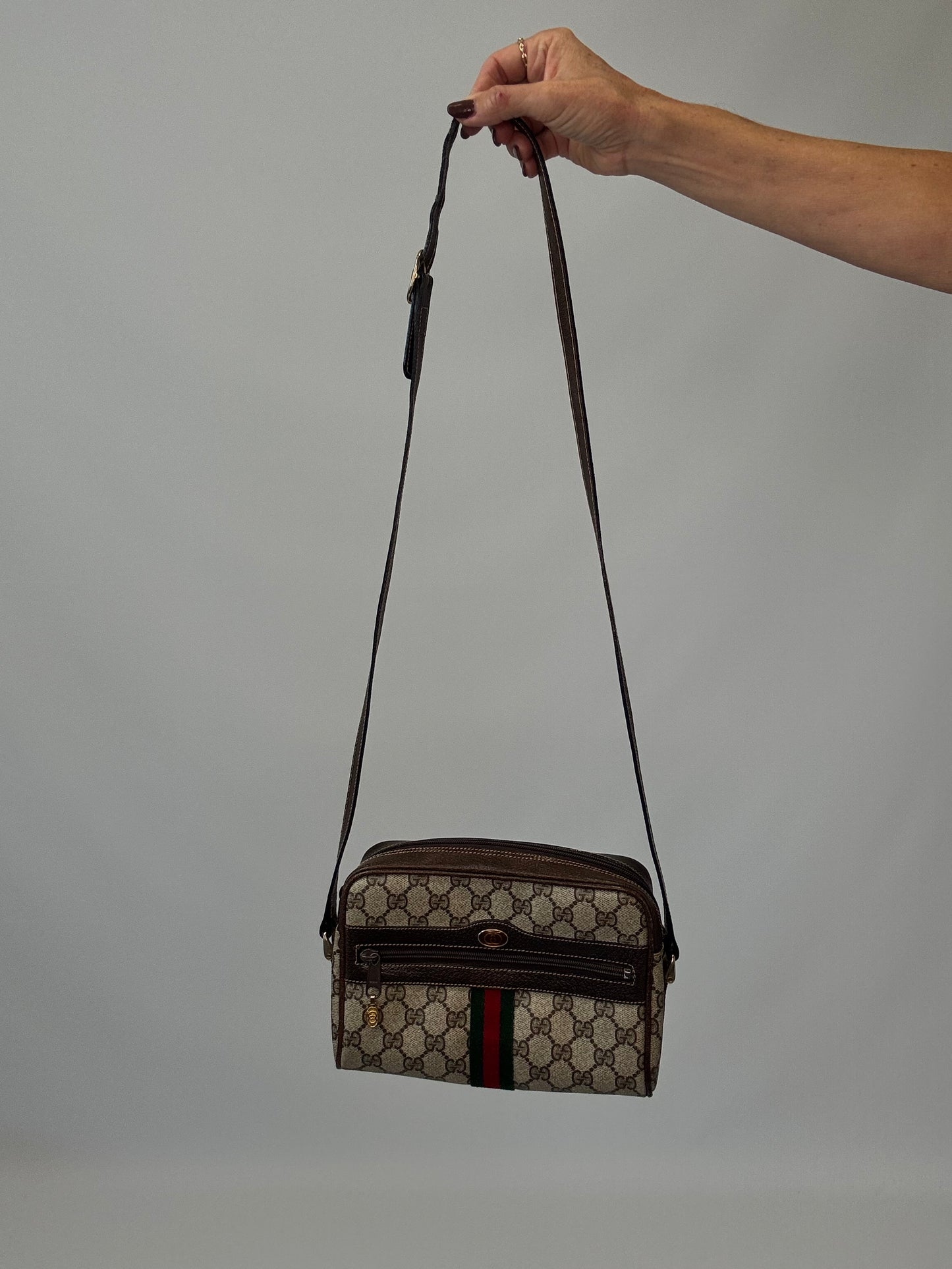 Gucci GG Supreme Monogram Canvas Ophidia Crossbody Bag - Vintage