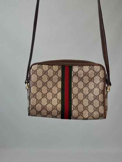 Gucci GG Supreme Monogram Canvas Ophidia Crossbody Bag - Vintage