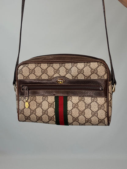 Gucci GG Supreme Monogram Canvas Ophidia Crossbody Bag - Vintage