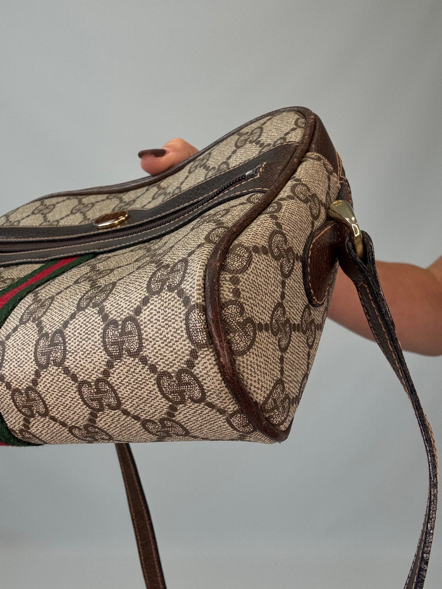 Gucci GG Supreme Monogram Canvas Ophidia Crossbody Bag - Vintage