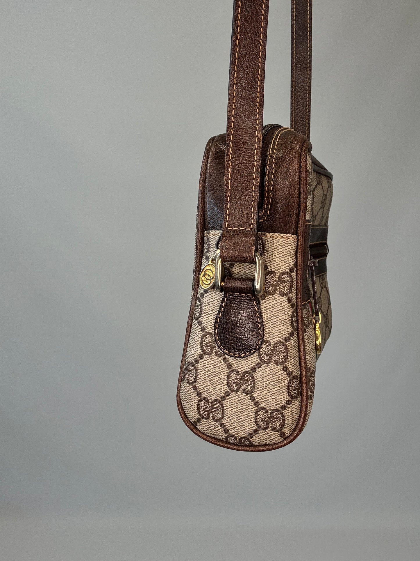 Gucci GG Supreme Monogram Canvas Ophidia Crossbody Bag - Vintage