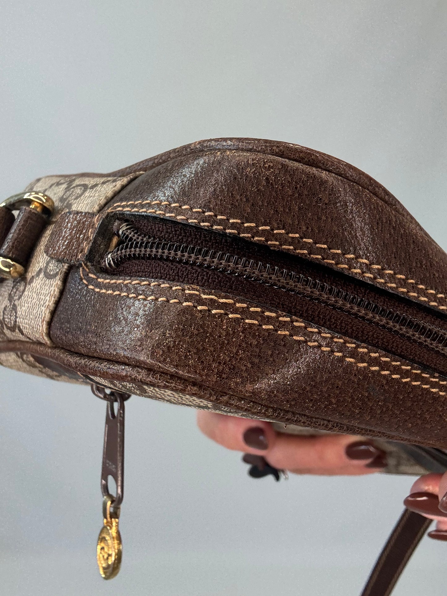 Gucci GG Supreme Monogram Canvas Ophidia Crossbody Bag - Vintage