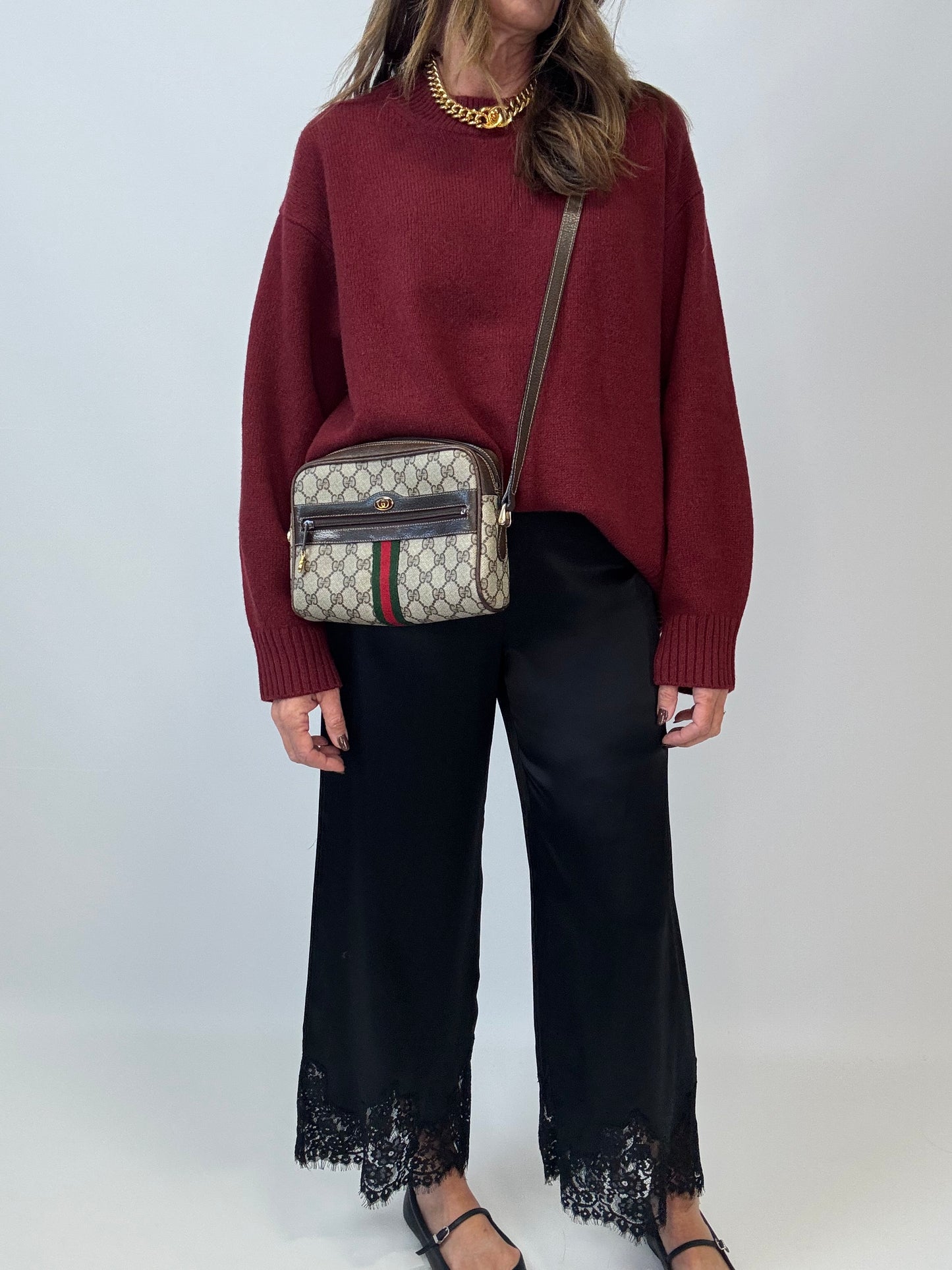 Gucci GG Supreme Monogram Canvas Ophidia Crossbody Bag - Vintage