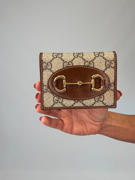 Gucci Horse Bit 1955 Small Wallet GG Canvas