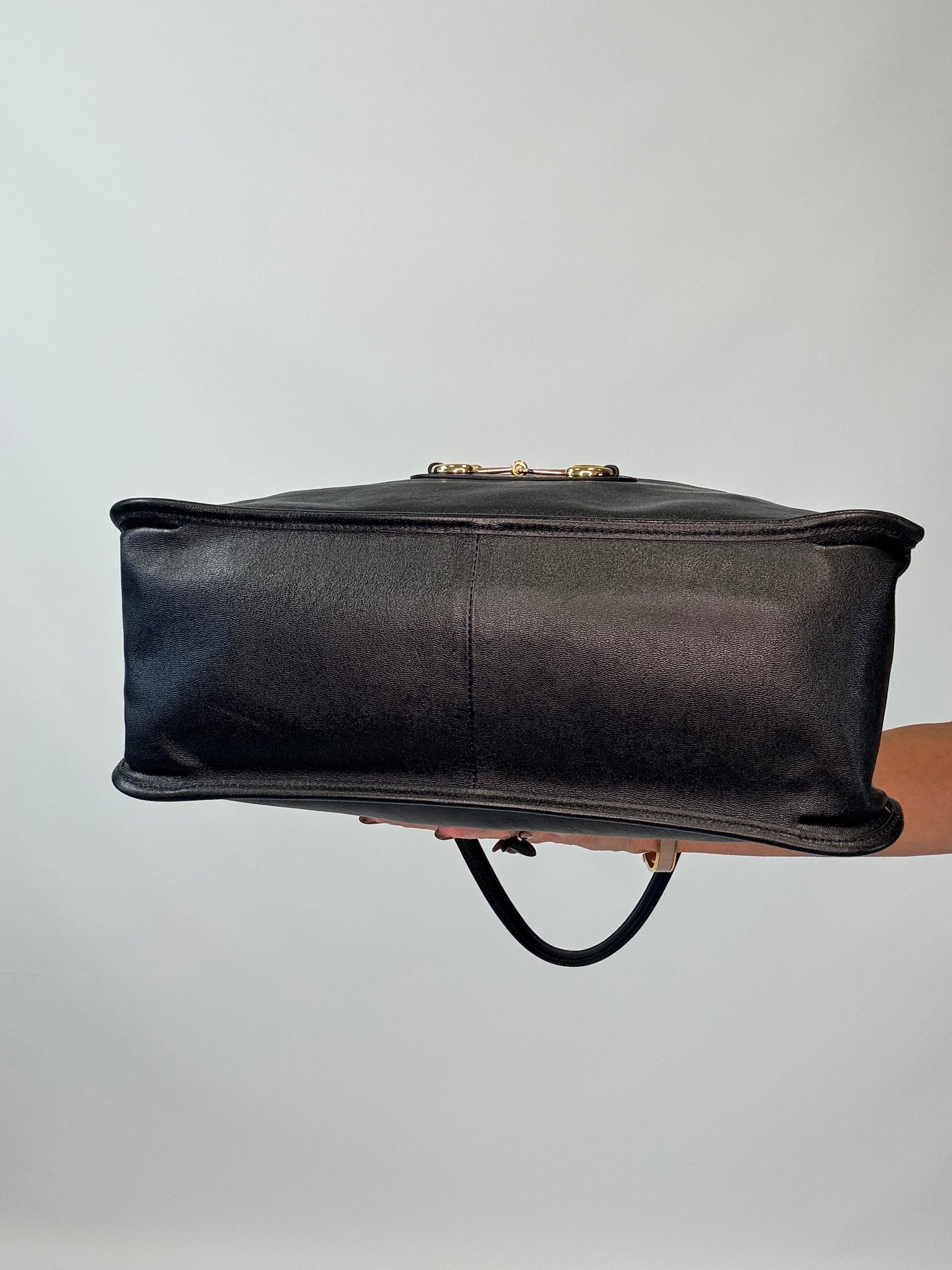 Gucci Horsebit 1955 Leather Tote - Black