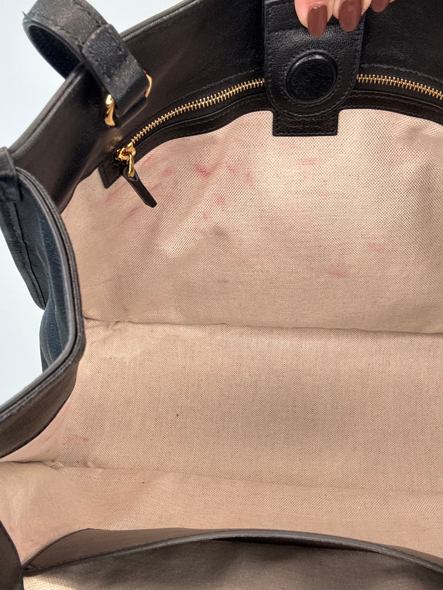 Gucci Horsebit 1955 Leather Tote - Black