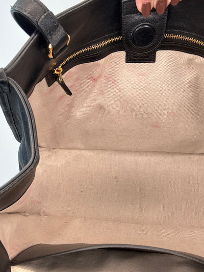 Gucci Horsebit 1955 Leather Tote - Black